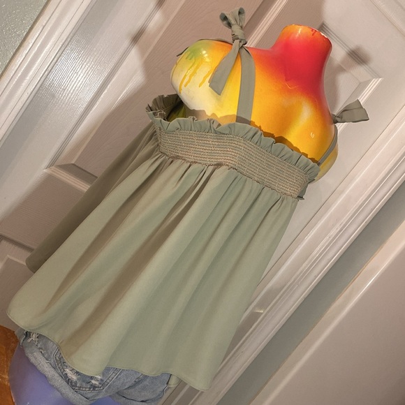 Cato Olive Green Ruffle Blouse NWTs - Picture 8 of 12